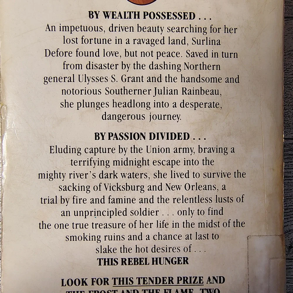 This Rebel Hunger by Lynn Le Mon 1980‎ Paperback Historical Romance Ex-Lib FAIR